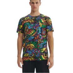 M768) Cropp Men's Multicolor Pop Art Graphic Print Short Sleeve Tee XL